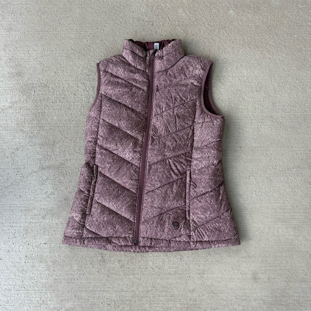 Mountain Hardwear Women's Puffer Vest Medium Purple Quilted Insulated Zip Up